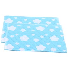 아올로 아크릴2층데크용 천베딩 구름파랑, 120L, 2개입