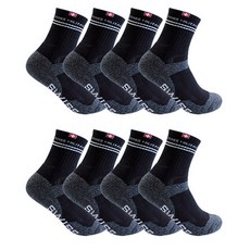 SWISS MILITARY 男款登山中筒襪 SM-R02 8雙, 黑色