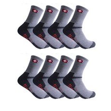 SWISS MILITARY 男款登山運動襪*8雙 SM-R03, 灰色