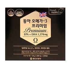 DONG-A PHARM. Omega-3優質魚油膠囊, 120g, 1盒