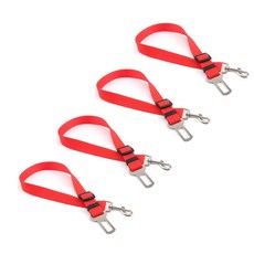 aryko Drmini 寵物汽車aryko 安全帶, 紅色的, 4件