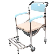 웰비 이동식 바퀴좌변기, 혼합 색상, 1개