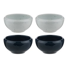 임의섭도예작업장 도톰미니볼 화이트 2p + 네이비 2p, 혼합 색상, 1세트