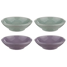 陶瓷碗 薄荷綠 2入+紫色 2入, 混色, 1套
