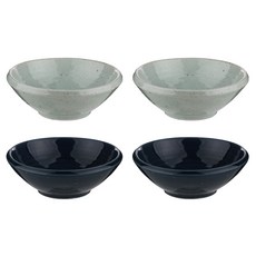 Im Isab陶藝工作室厚餐具 小 薄荷 2個+海軍藍 2個, 混色, 1套