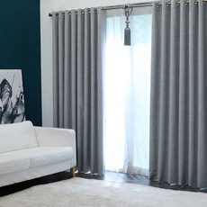 VIEW HOUSE 膠遮光窗簾2p通用套組, 淺灰