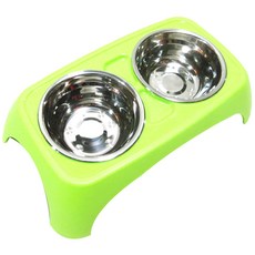 인터팝 리드컬러 반려견 식탁 2구, 그린, 1개