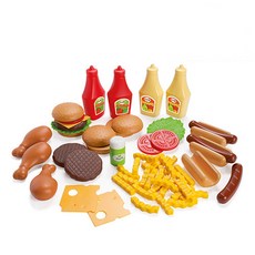 Dantoy 我的小小燒烤食物家家酒 56件組, 混合顏色, 1個