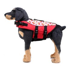 ZEZEPET 寵物狗圖案手柄救生衣, G311PDSJ003