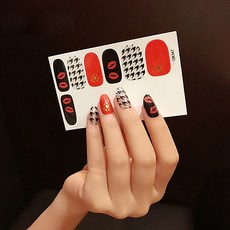 간단한 셀프 네일스티커 12p QB347, 혼합색상, 1개