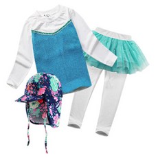 GOING KIDS 藍色長袖防曬泳衣套裝