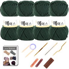 DIY羊毛針織毛線球材料組, 1套, 504墨綠