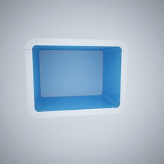 CUBICS 2色壁架B2130, 藍色