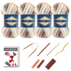 마마니트 알리제 컨트리 뜨개실 4p 목도리 diy 세트, 5036 Blue Moutain, 1세트