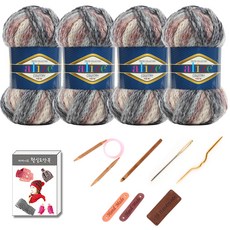 마마니트 알리제 컨트리 뜨개실 4p 목도리 diy 세트, 5170 Winters Tale, 1세트