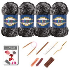 마마니트 알리제 컨트리 뜨개실 4p 목도리 diy 세트, 5296 Shadow, 1세트