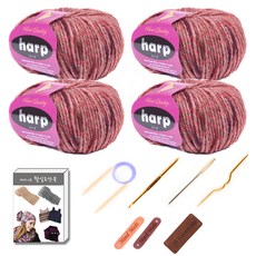 마마니트 하프 목도리털실 4p DIY 세트, 005 단풍혼합, 1세트