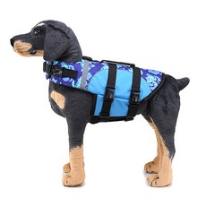 ZEZEPET 狗藍色手柄救生衣, G311PDSJ002