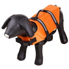 ZEZEPET 螢光寵物救生衣, 橘色