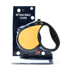딩동펫 자동리드줄 비비드자동리드줄, 옐로우, 1개