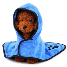 ZEZEPET 狗狗刺繡連帽浴袍, Y417PDNB001