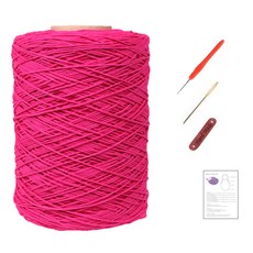 Mamanit東方棉紗網袋DIY組, 315深粉色, 1套