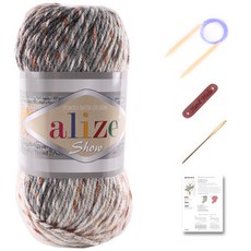 마마니트 쇼 쁘띠목도리 털실 DIY 세트, 6353, 1세트