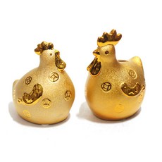 Hana Shop黃金雞存錢筒裝飾品 2個組 1606 1 2, 單色, 1套