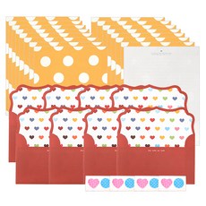 투영디자인 달달편선지 세트, 버건디, 1세트