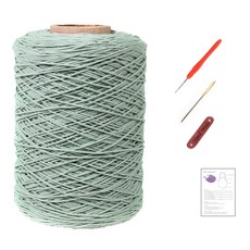 마마니트 동방면사 18합색사 순면콘사 네트가방 DIY 패키지, 1세트, 312 라이트카키