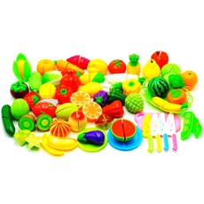 Toiato 水果 + 蔬菜 扮家家酒 54件組, 混合顏色