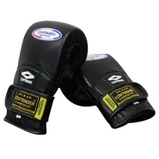 CONTENDER 特殊包手套皮革魔術貼CBG-137BK, 黑色的