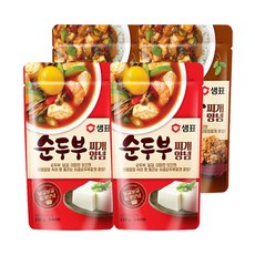 Sempio 膳府 韓式嫩豆腐湯調理醬包 2入+韓式大醬湯調理醬包 2入, 520g, 1組