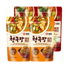 Sempio 膳府 清麴大醬湯調理醬包 200g 2入+鮮辣魚湯調理醬包 140g 2入, 1組