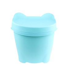 泰迪熊收納盒, 天藍色