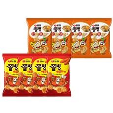 농심 쫄병스낵 매콤한맛 90g x 4p + 안성탕면맛 85g x 4p, 1세트