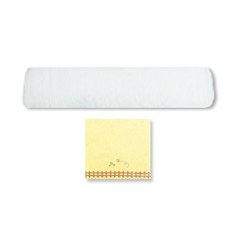 Songwol 松月 孩童毛巾毯+蜜蜂柵欄刺繡方巾 黃色, 白色, 1組