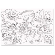 Mellow 大型繪畫 DIY 著色海報 夢想村, 4 夢想遊樂園