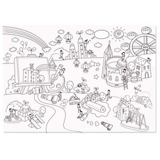 Mellow 大型繪畫 DIY 著色海報 夢想村, 2 畫家村