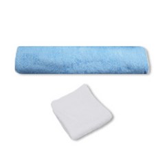 송월타월 유아동 블랑킷 수건 + 행주 30 흰색, 하늘, 1세트