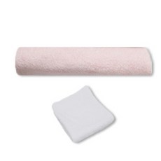 송월타월 유아동 블랑킷 수건 + 행주 30 흰색, 분홍, 1세트