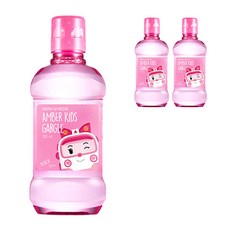 댕기머리 엠버 안심 키즈 가글 복숭아향, 260ml, 3개입