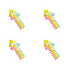 이코디 레인보우 스카이 메모 자석, 스트레이트, 4개입