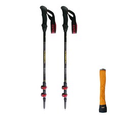 Expeak Pathfinder 登山杖 2入 + 登山杖收納袋 隨機出貨, 黑色