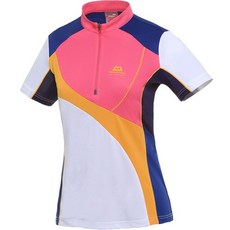 MOUNTAIN EQUIPMENT 女款拼色半拉鏈短袖T恤