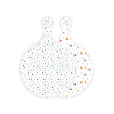 양면 원형 서빙 도마 블루별, 케익, 1개