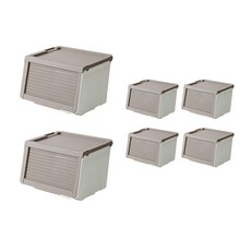 하우스레시피 피카 슬라이딩 박스 M, 그레이, 6개입