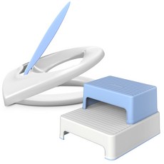 DURI 2合1兒童馬桶+雙層腳踏凳, 藍色