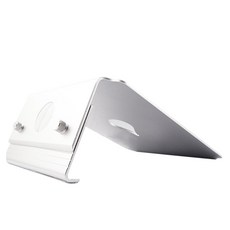 더조은셀러 맥북 노트북 알루미늄 플립식 스탠드, 실버, 1개