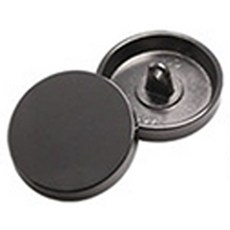 Y&M 高品質平頂金屬鈕扣 28mm, 霧面灰, 10個